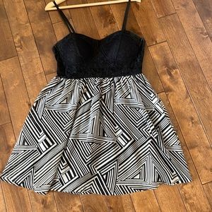 Material Girl Lace & Patterned Dress